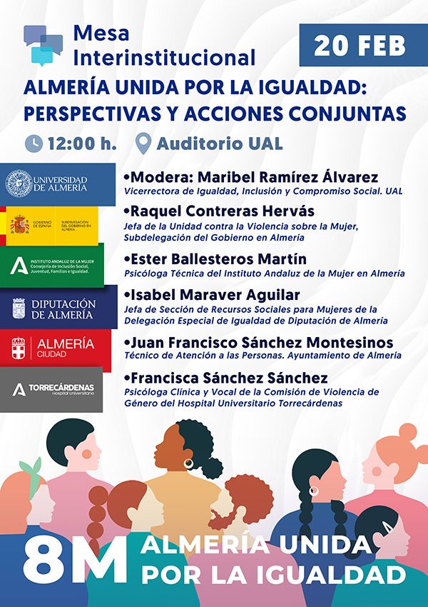 8M ALMERÍA UNIDA por la Igualdad. Mesa Interinstitucional Almería Unida por la Igualdad: Perspectivas y Acciones Conjuntas. 20 de febrero de 2024